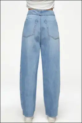 Button-Fly Wide Leg Jeans e23.0 | Emf - Women’s