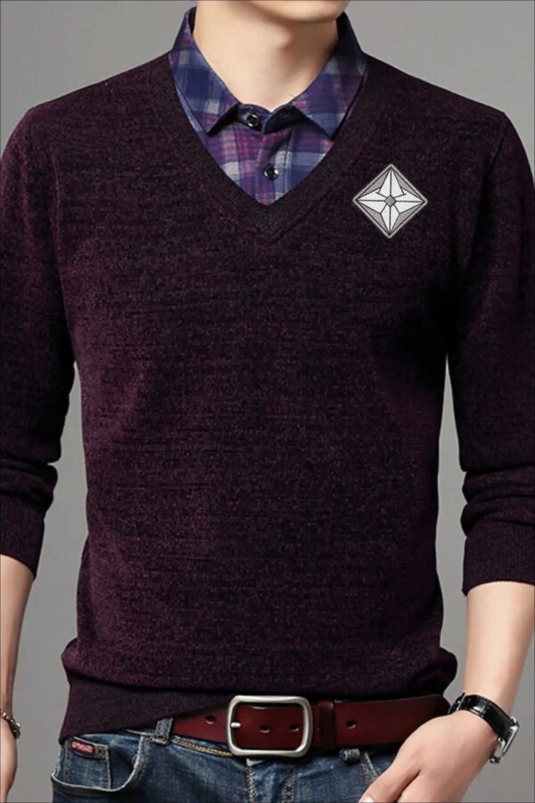 Sweater Elite 114 | Proteck’d - Small / Silver / Burgundy -
